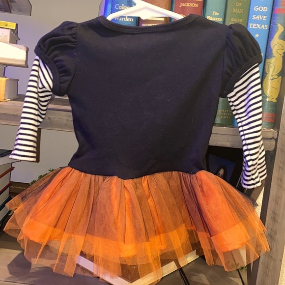 Bonnie Baby Halloween Boo 👻 shirt dress with tutu skirt ruffle bottom 6-9M - Picture 4 of 4